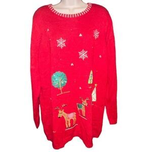 Red Christmas sweater size 3X